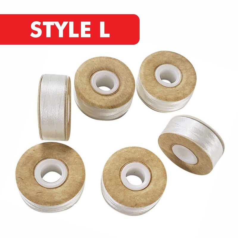Superpunch Superb Pre-Wound Bobbins White Style L (Small) Polyester Pre-Wound Bobbins Thread, Box of 144 - Image 3